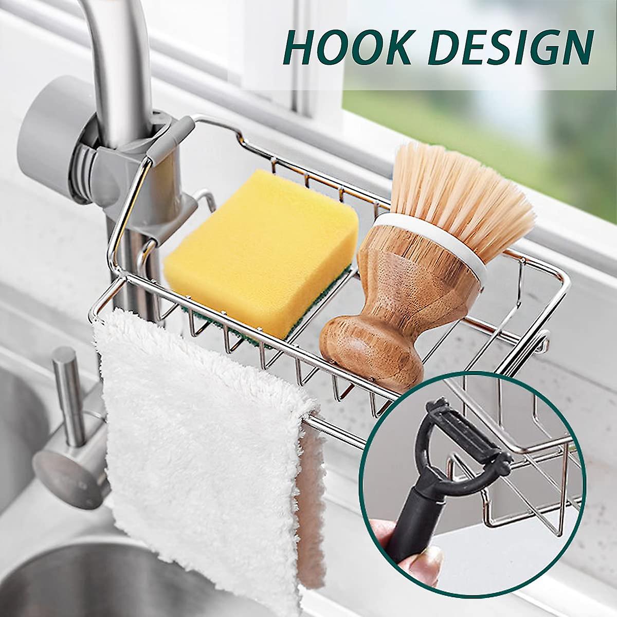 Kitchen Faucet Rack Sponge Holder Sink Caddy Organizer Hanging Caddy ...