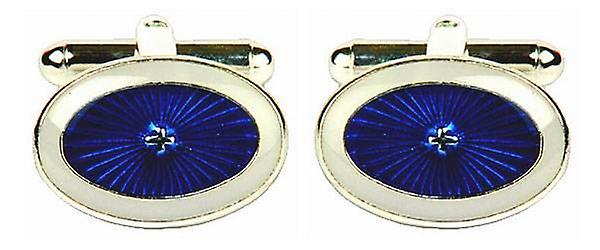 David Van Hagen Starburst Cufflinks - Blue/White