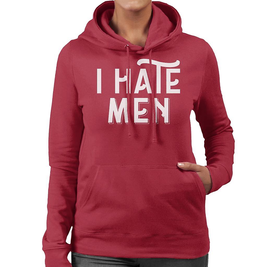 Antimacho, odeio moletom com capuz homens texto Funky feminina