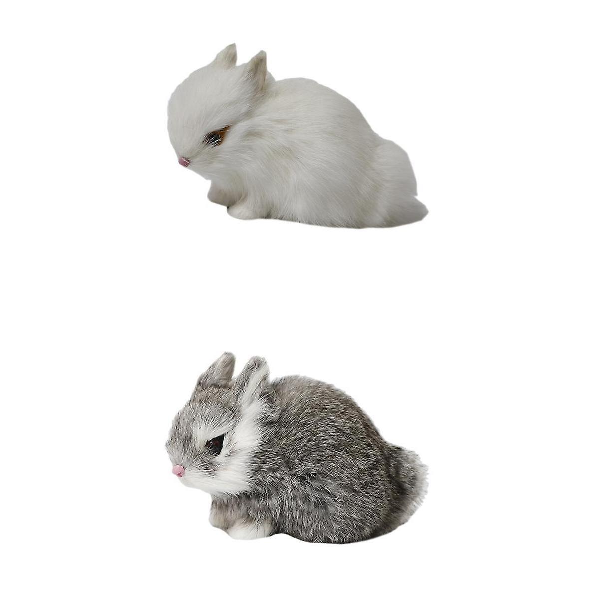 2pcs Simulation Rabbit Home Garden Decorations