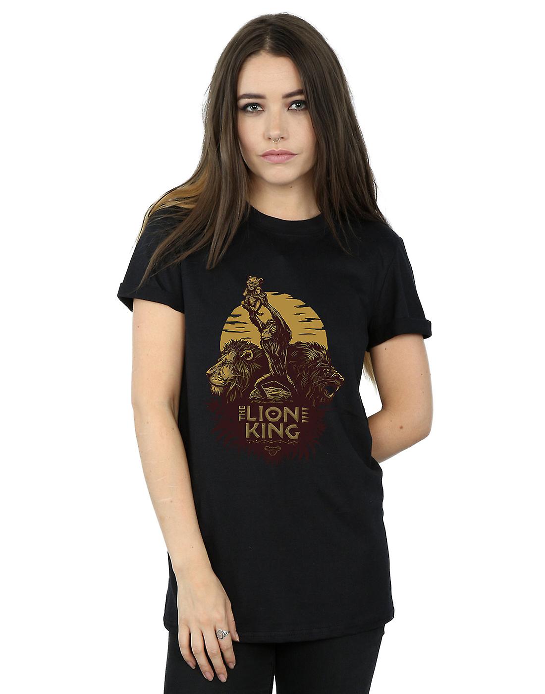 ديزني المرأة & apos;ق الأسد الملك فيلم شروق الشمس ملصقة صديقها صالح تي شيرت
