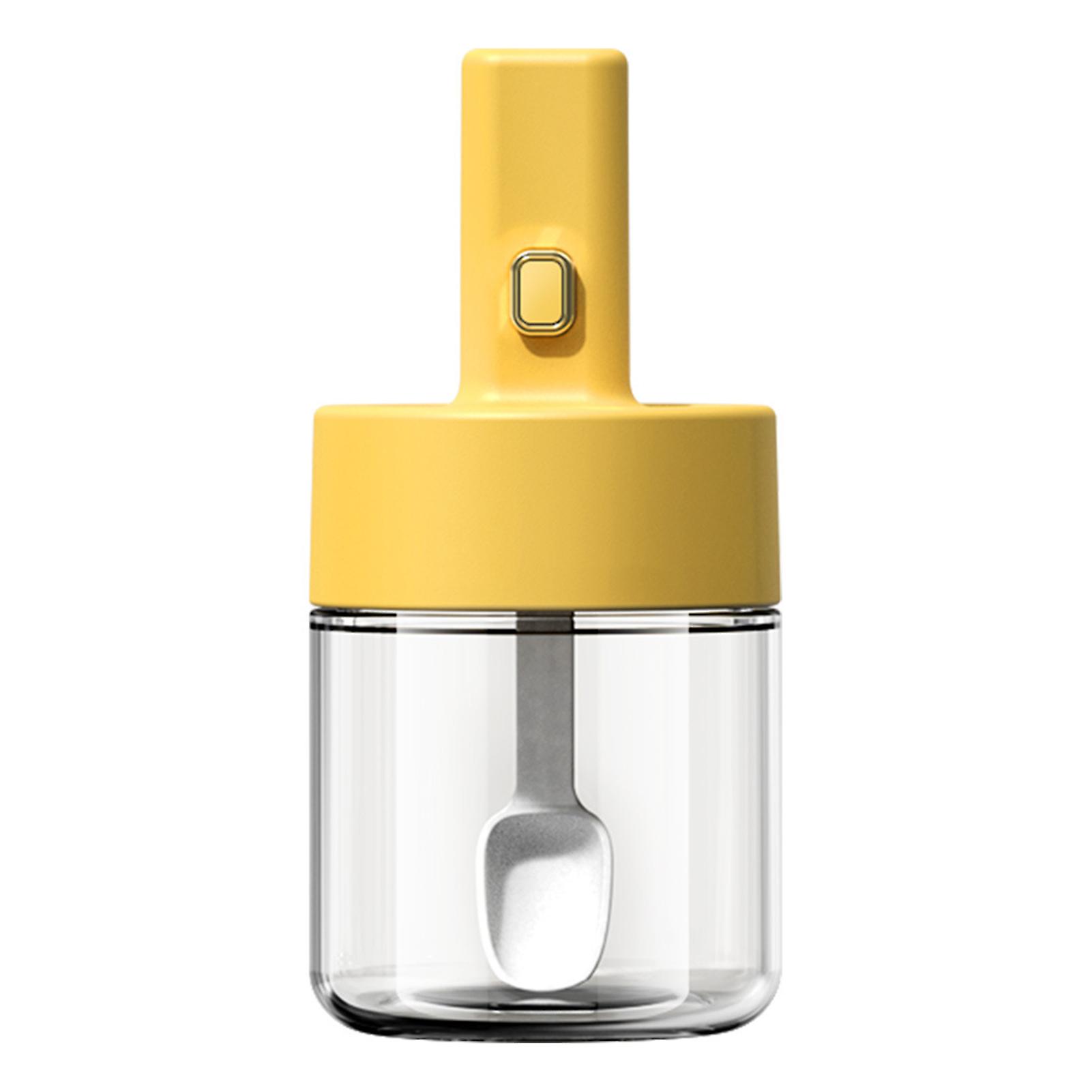 Kitchen Seasoning Storage Canister Easy Cleaning One Hand Operation Seasoning Jar For Storing Salt Pepper