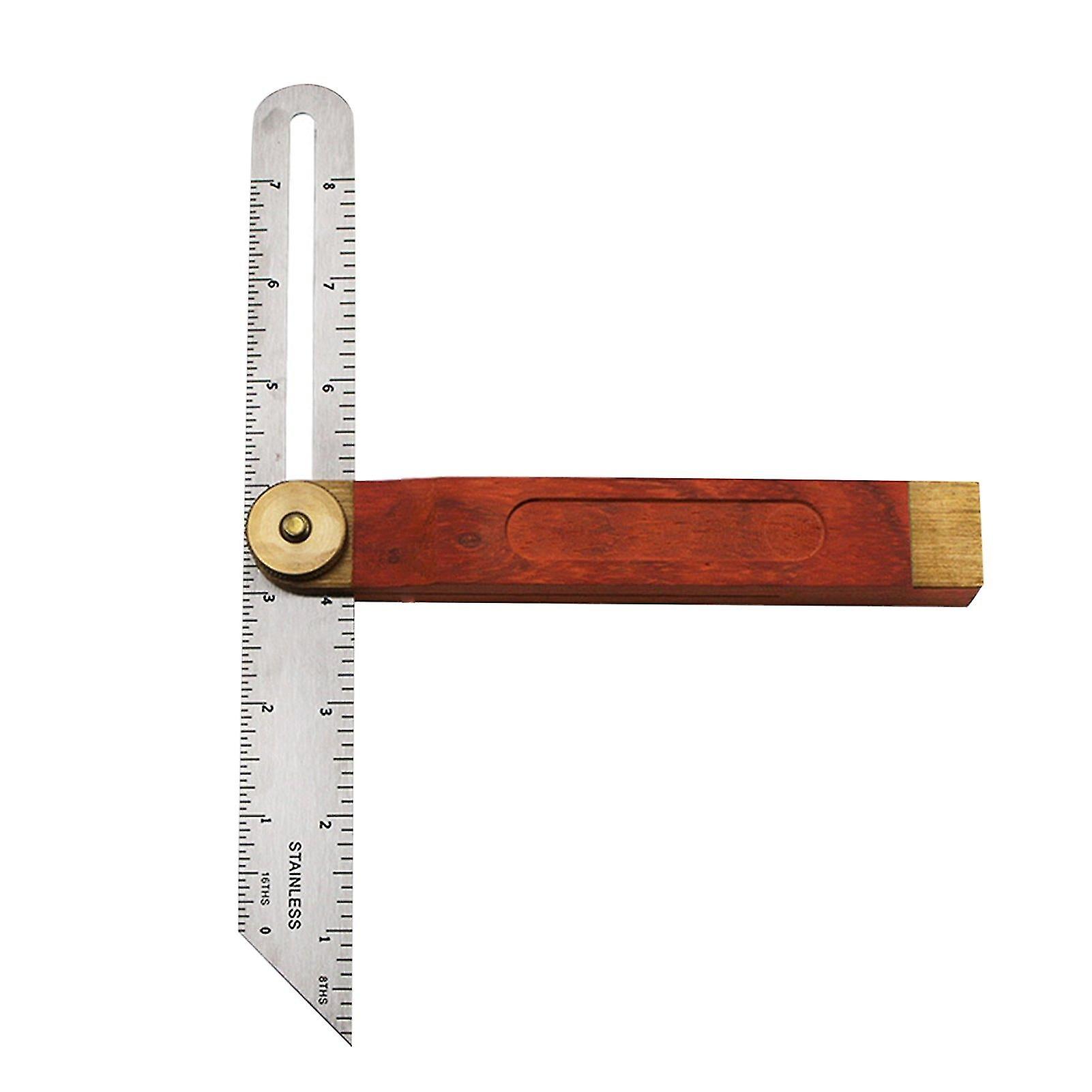 Wooden Marking Gauge Protractor T-bevel Angle Ruler Woodworking Level Measuring Gauge Tool With Wooden Handle Drop Forceful