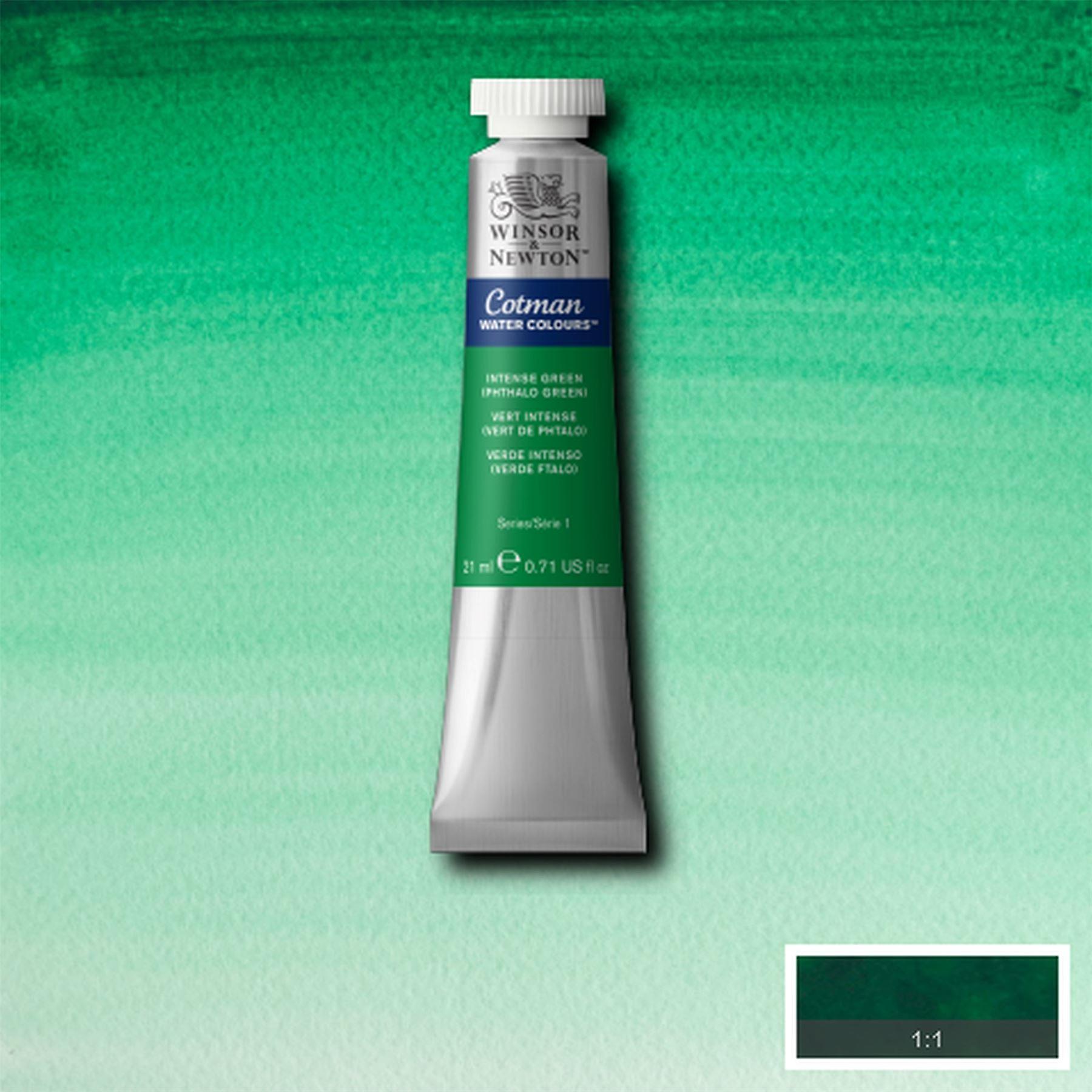 Winsor & Newton Cotman Watercolour - Intense Green - 21ml