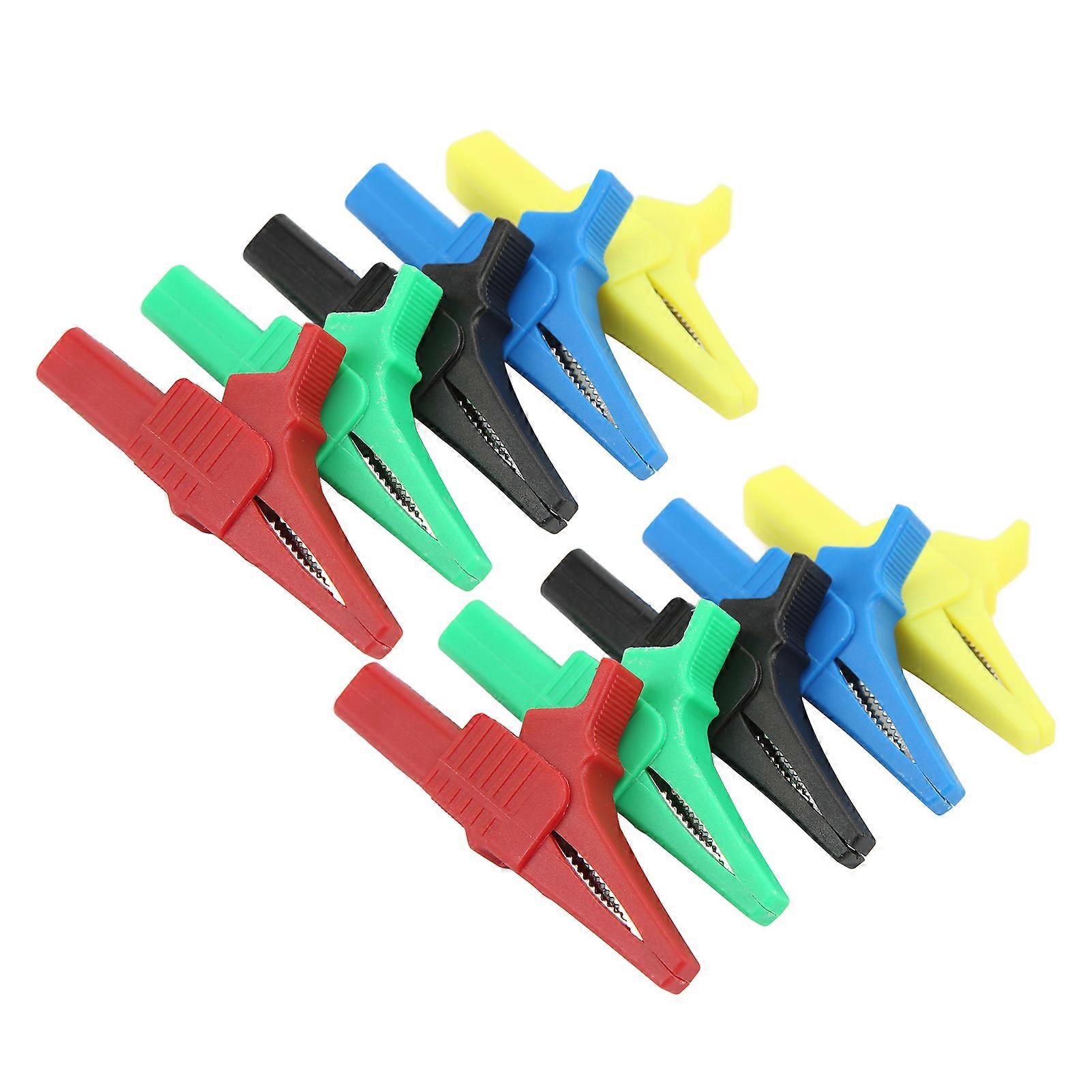 10pcs J.60039 Power Test Clip Professional Safety Type Test Clamp with 4mm Jack for Electronic Instruments