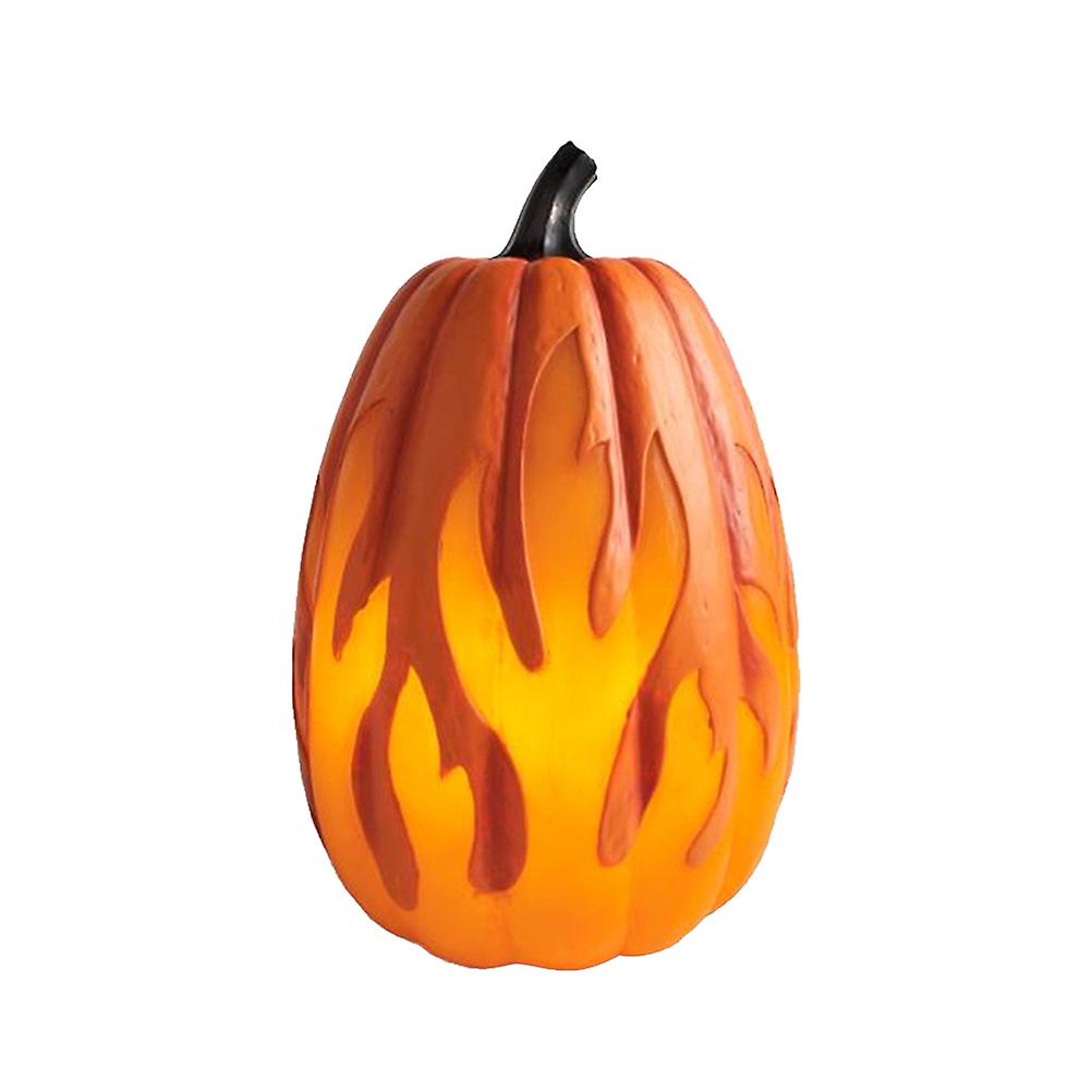 Battery-Powered Jack O'Lantern with Flame Light for Halloween Decor