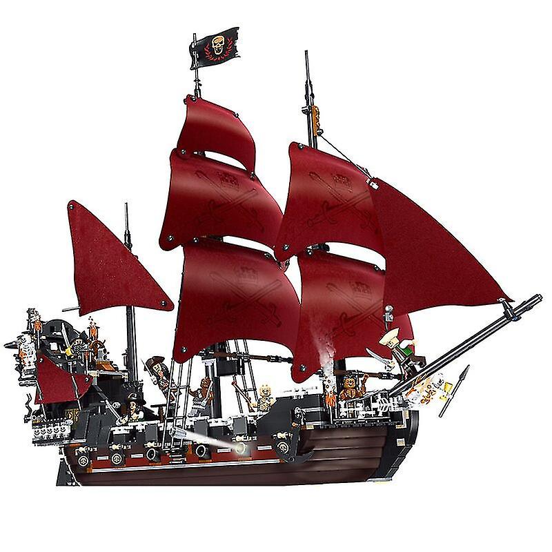 有货 4184 4195 朋友 黑珍珠 安妮女王的复仇 船船套件 积木 Moc 海盗 加勒比海 x6002