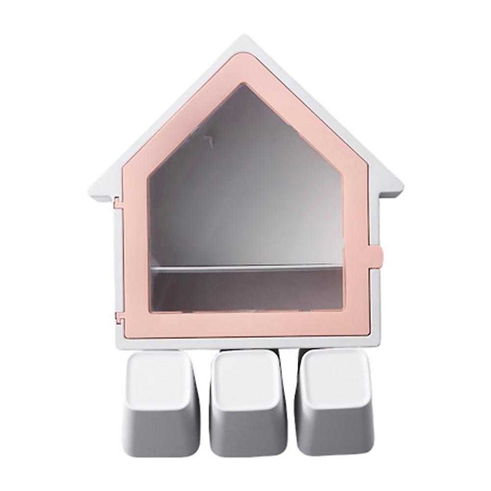 Bathroom Hanging Small House Toothbrush Cabinet Holder Toiletries Storage Shelf Rack New