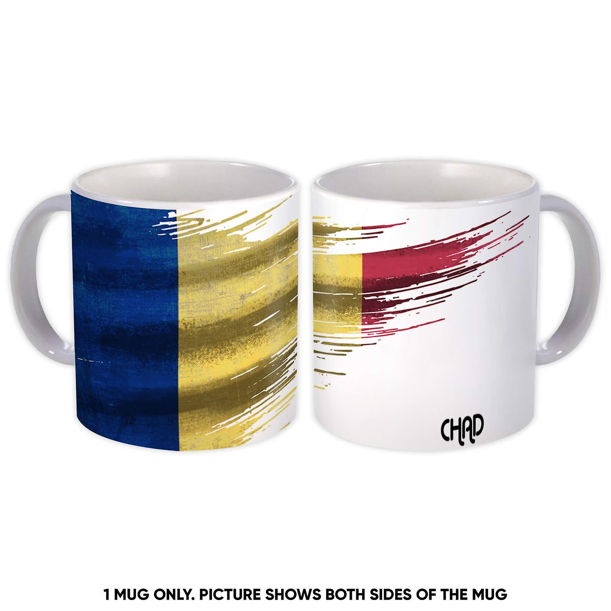 Geschenktasse: Tschad-Flagge Modern