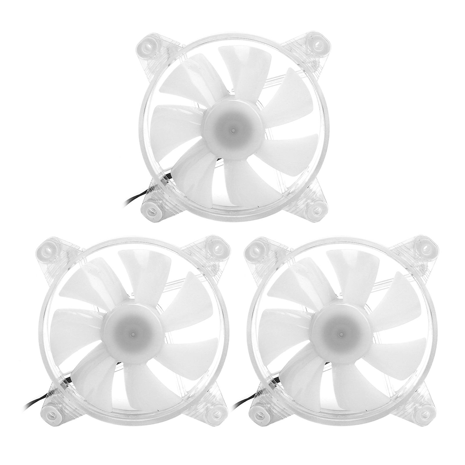 120mm CPU Cooling Fan Computer Case Cooler Ventilator with Cool Light 12V DC 4PINTransparent Round Frame