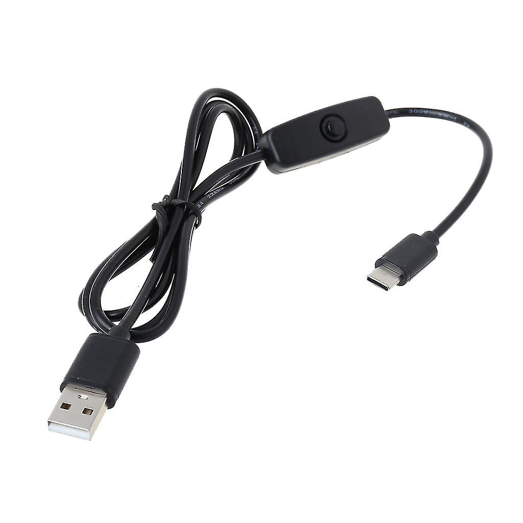 Power Usb Switch Cable compatible with Driving Recorder Usb To Type-c With On/off Switch