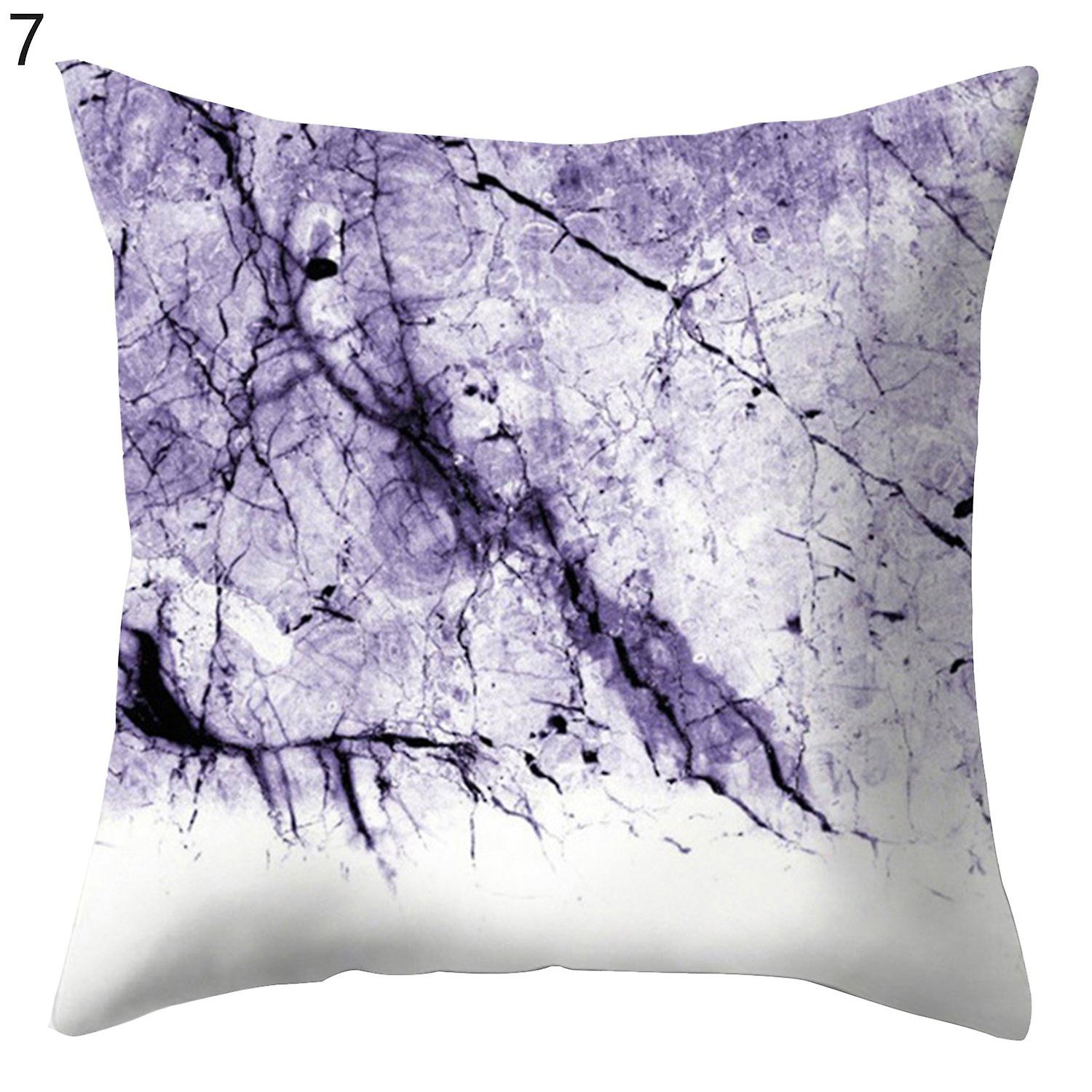 Roadoor Cushion Cover Soft Texture Invisible Zipper Polyester Heart Shaped Printed Pillowcase Furnit