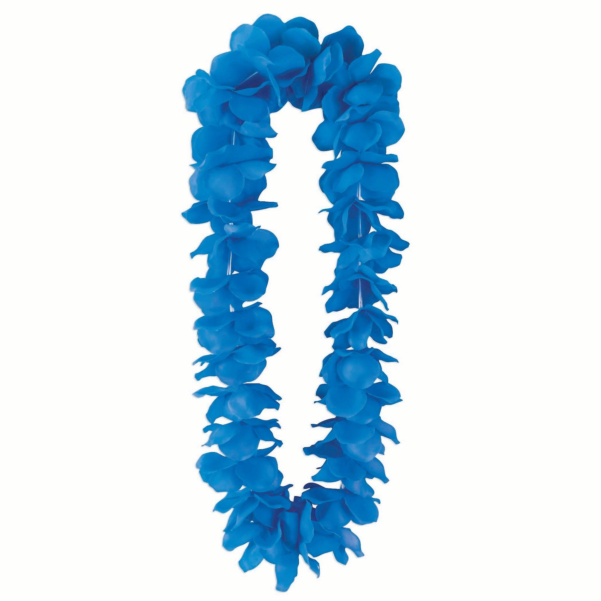 Lei Fluorescent Blue Large Petals X80105