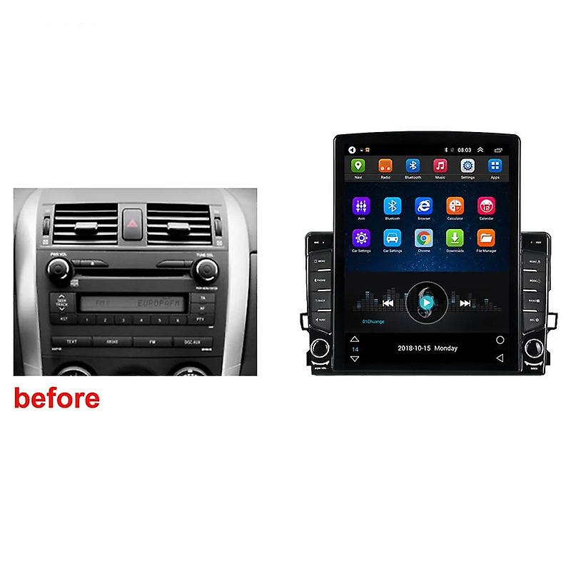 9.7" Android For Toyota Auris 1 E150 2006-2012 Tesla Type Car Radio Multimedia Player Navigation GPS