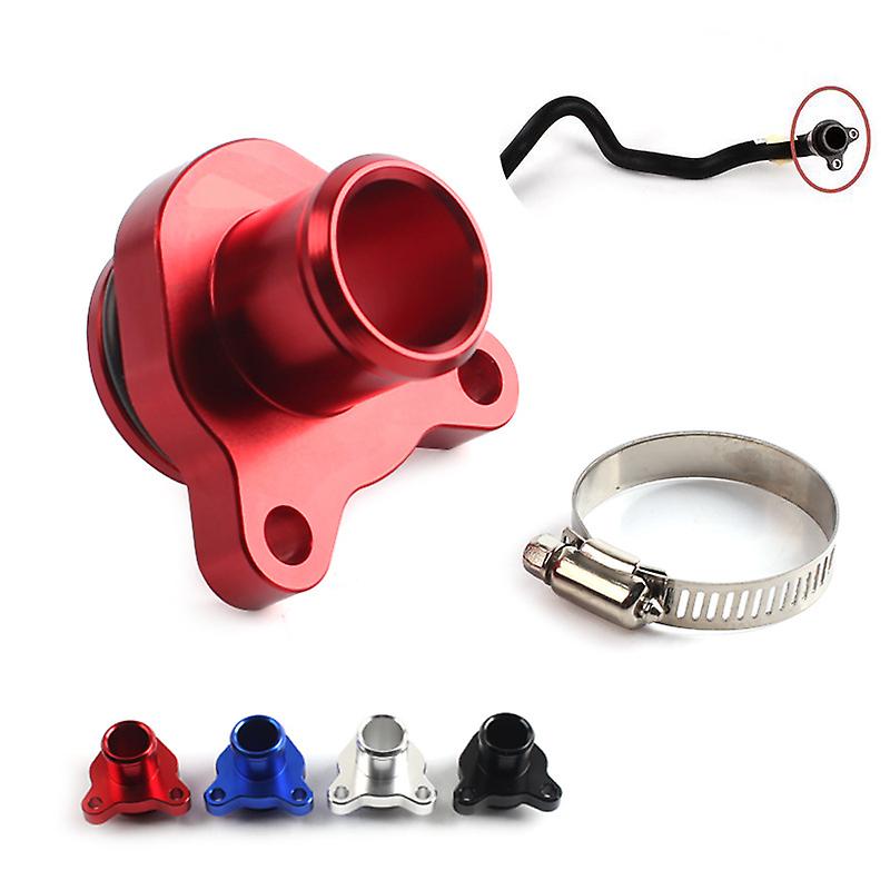 Applicable to BMW 335i automobile water pipe connector with clamp aluminum Red