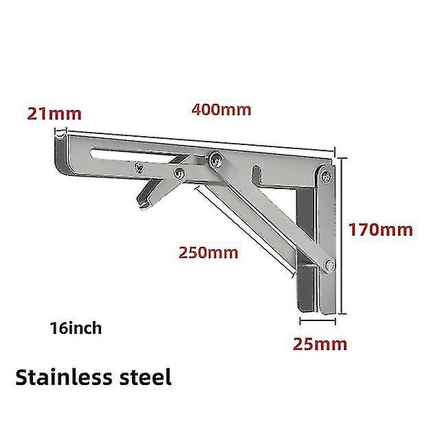 2pcs Triangle Folding Angle Bracket Heavy Support Adjustable Wall Mounted Shelf Furniture Hardware B