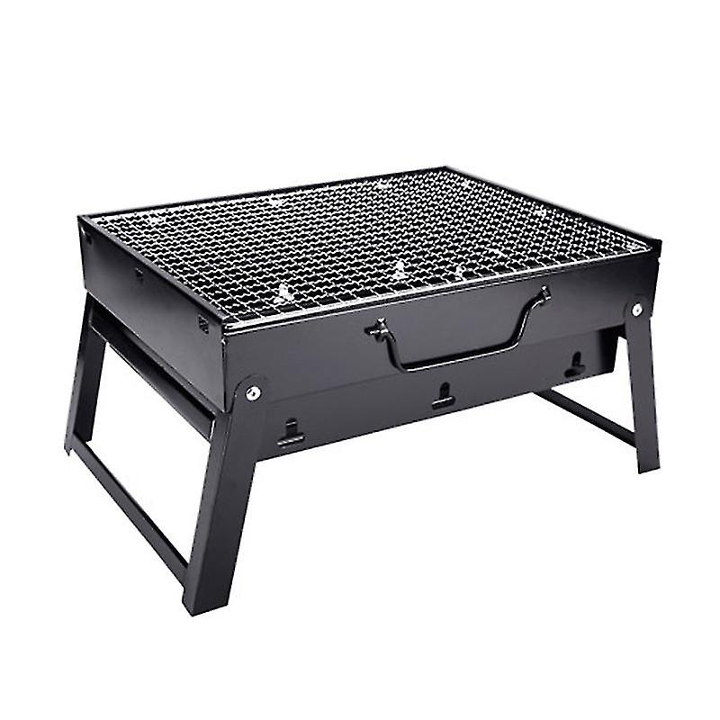 Udendørs bærbart grillbord i rustfrit stål (sort)