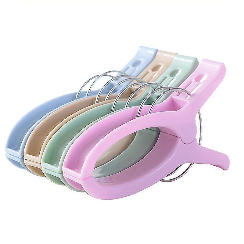 4 Pieces Beach Clothes Pegslarge Strong Plastic Clip Non-slip