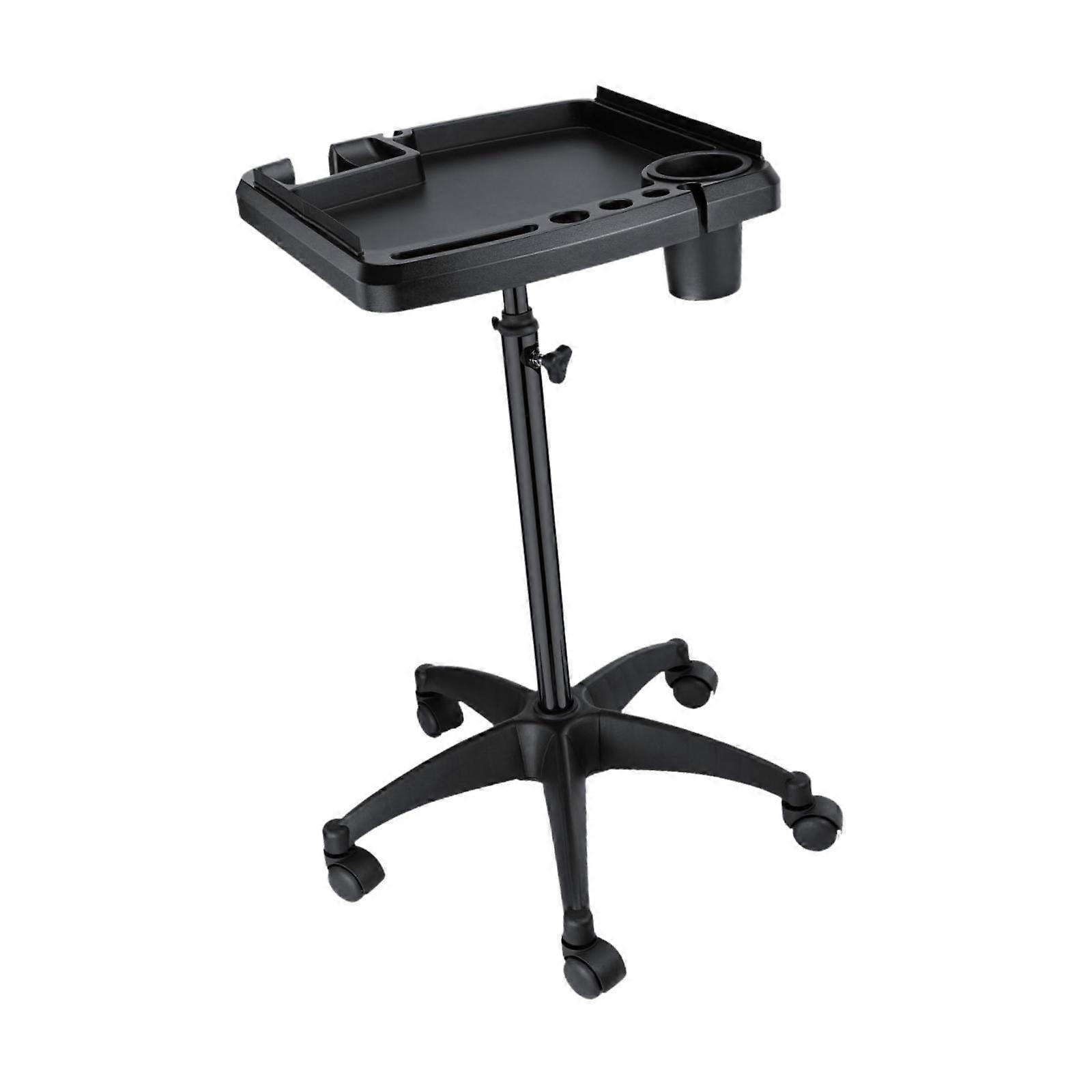 Salon Rolling Tray Cart Justerbar Højde SPA Multipurpose Opbevaring Bakke Vogn
