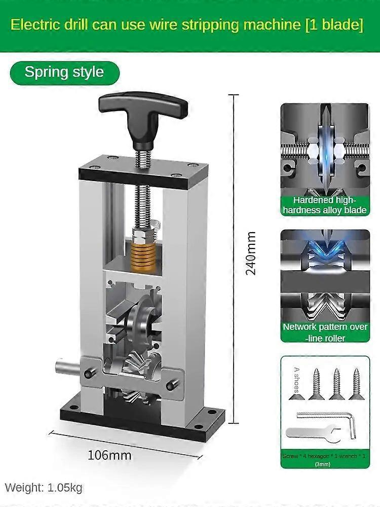 دليل متجرد الأسلاك الدوارة المهنية أداة تجريد الأسلاك 1-25mm آلات قطع الكابلات مع آلة متجرد الأسلاك كرنك اليد