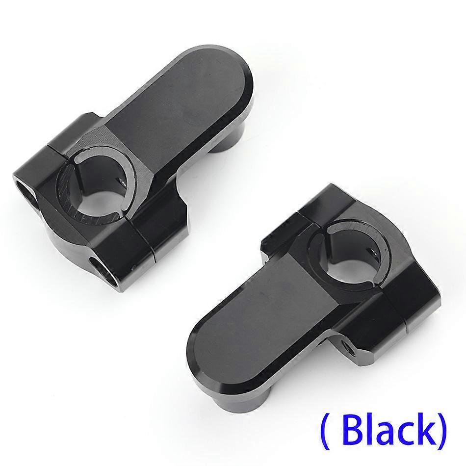 1 Pair 7/8" Motorcycle Cnc Aluminum Handlebars Fat Bar Mount Clamps Risers 2 Inch Pivoting For Benelli Bn600 Bn300 Tnt600 Tnt300