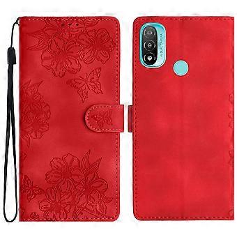 Cherry Blossom PU Case For Motorola Moto E20 / E30 / E40