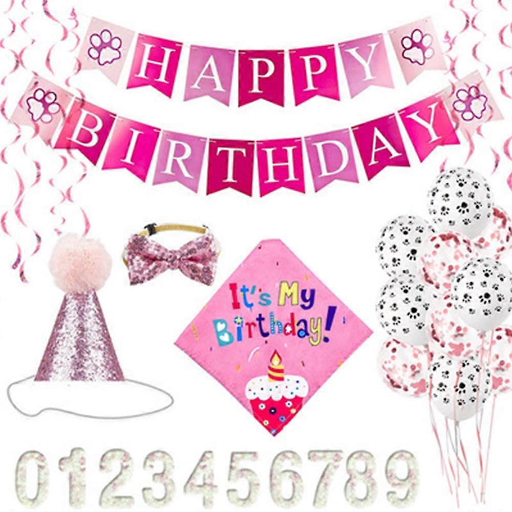 Koiran syntymäpäiväjuhlatarvikkeet, lemmikkieläinten syntymäpäivähattu ja poikakoiran syntymäpäivä