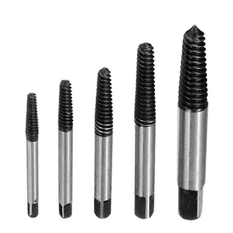 5pcs Damaged Screw Extractor Drill Bits Guide Set Broken Speed Out Easy out Bolt Stud Stripped Screw Remover Tool For Car Wood