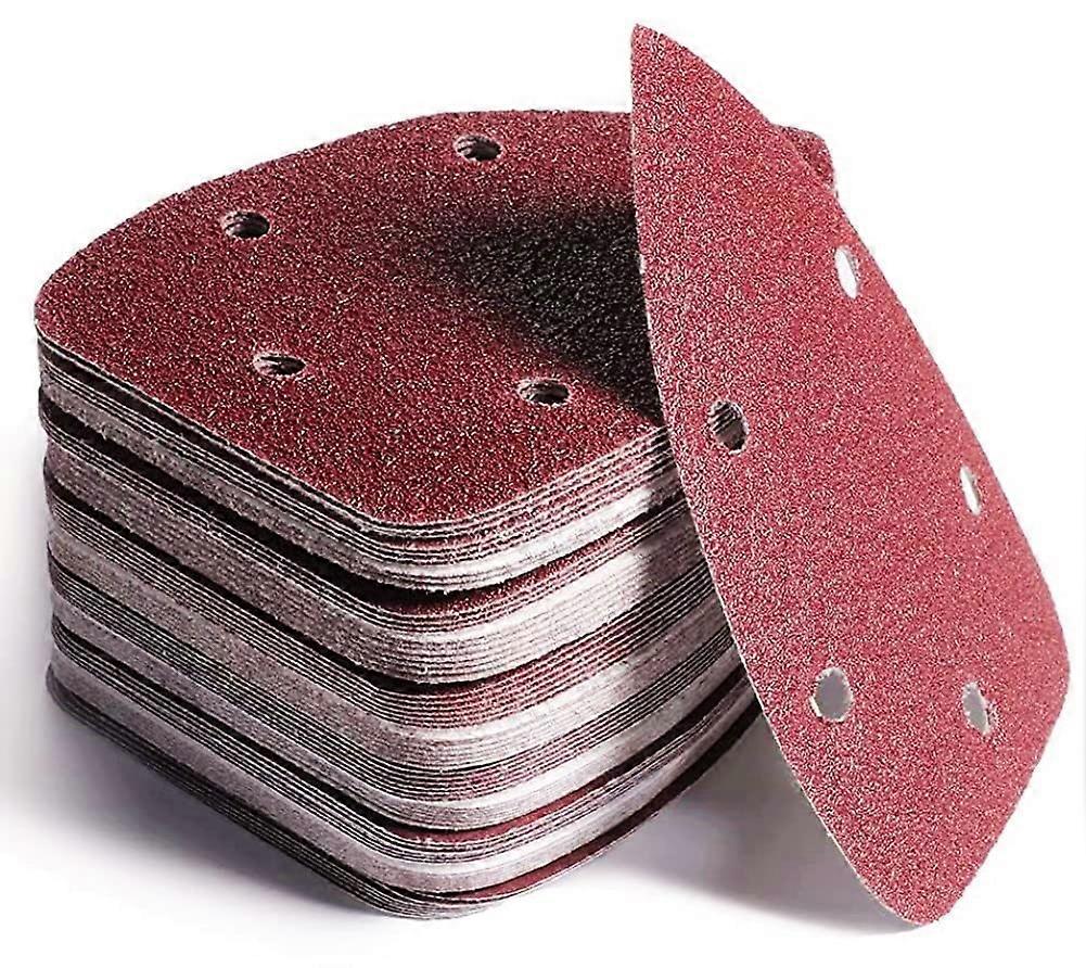 60 Pieces Mouse Detail Sanding Sheets, 5 Holes Hook and Loop Sander Pad Assorted Grits 40/60/ 80/120/ 180/240 Mouse Sandpaper for Sander (14cm x 9cm)