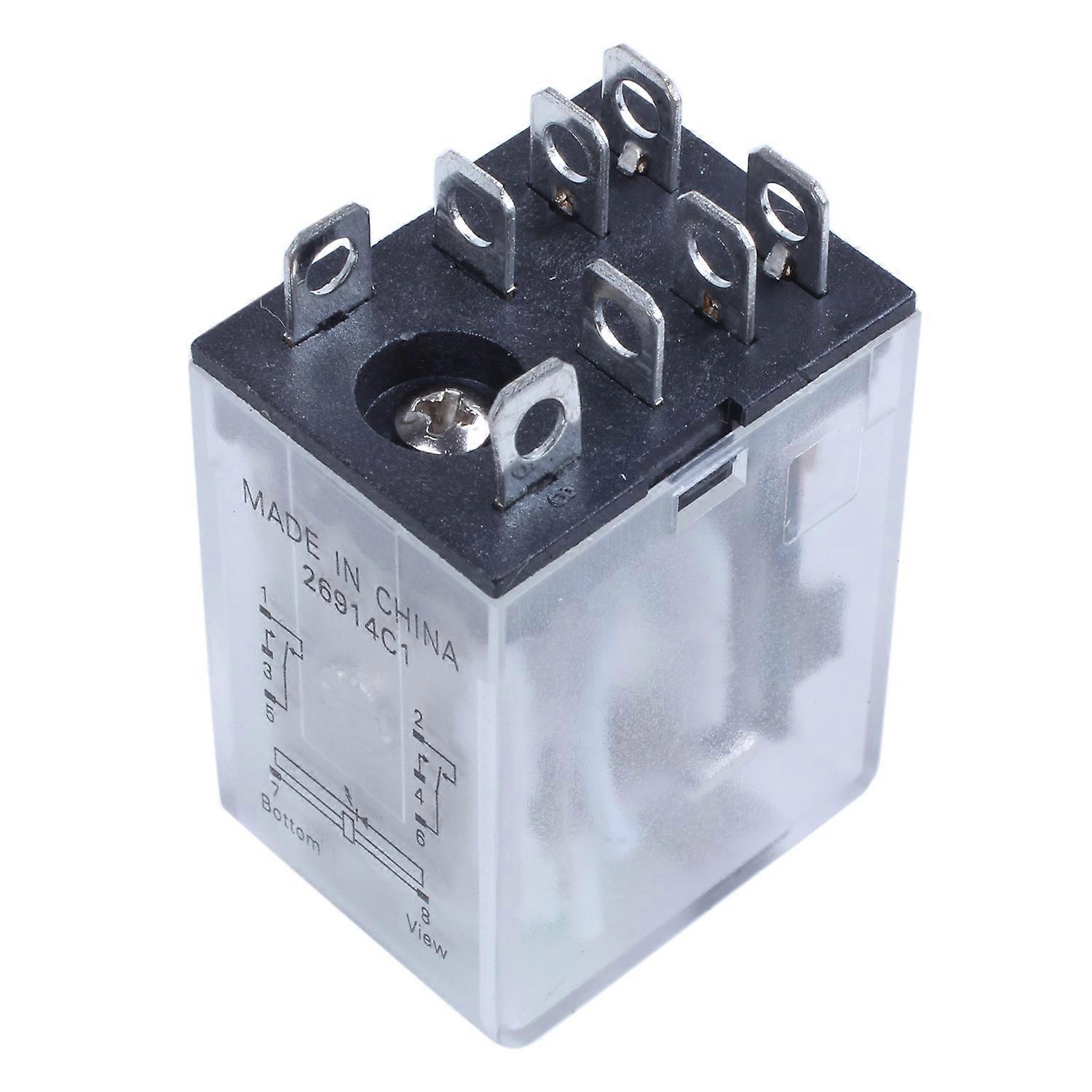 JQX-13F LY2 DC 12V spole 8-pinners DPDT grønt LED elektromagnetisk relé