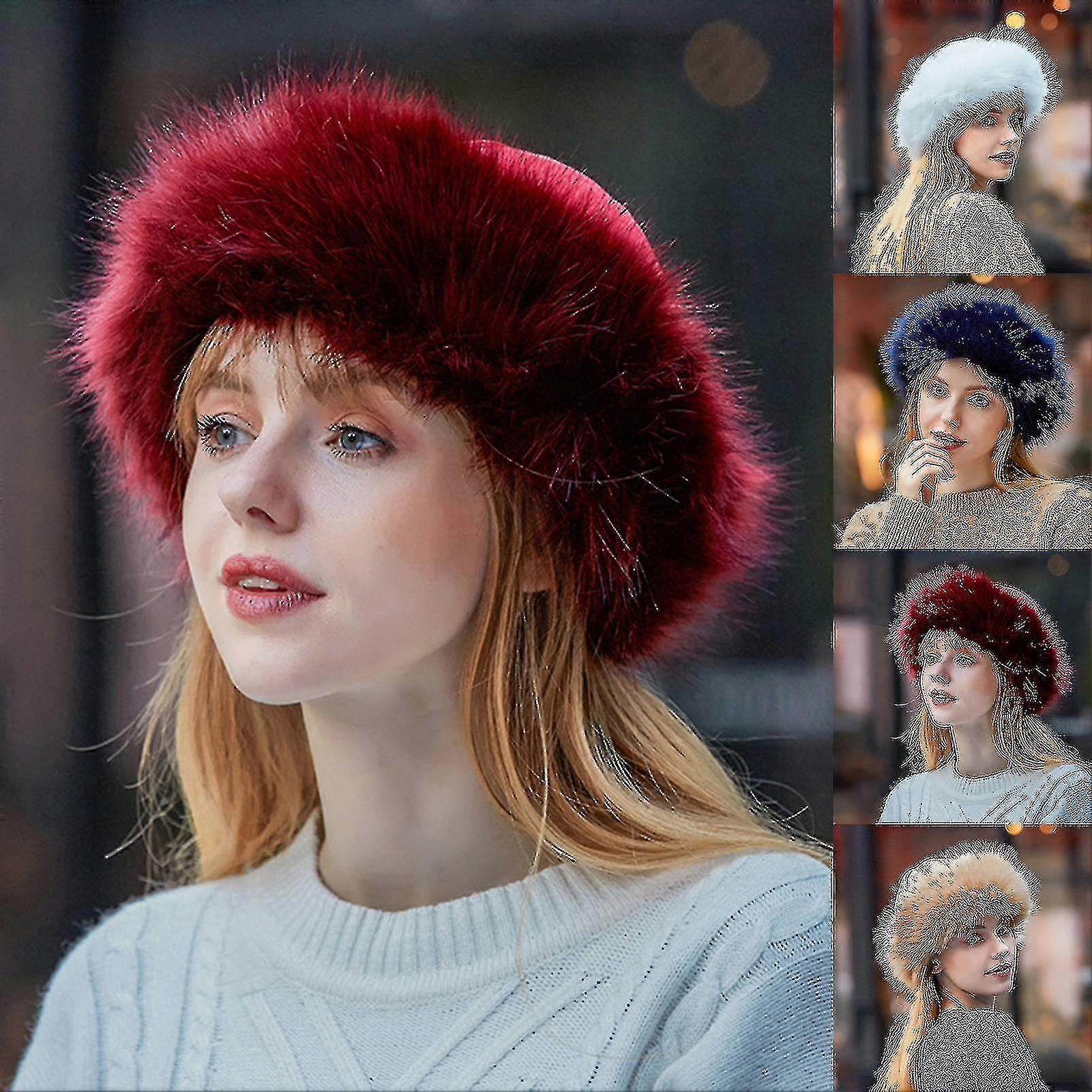 Mongolian Men Women Winter Faux Fur Suede Fluffy Beanie Warm Thick Hat Snow Cap Niuniu Cy