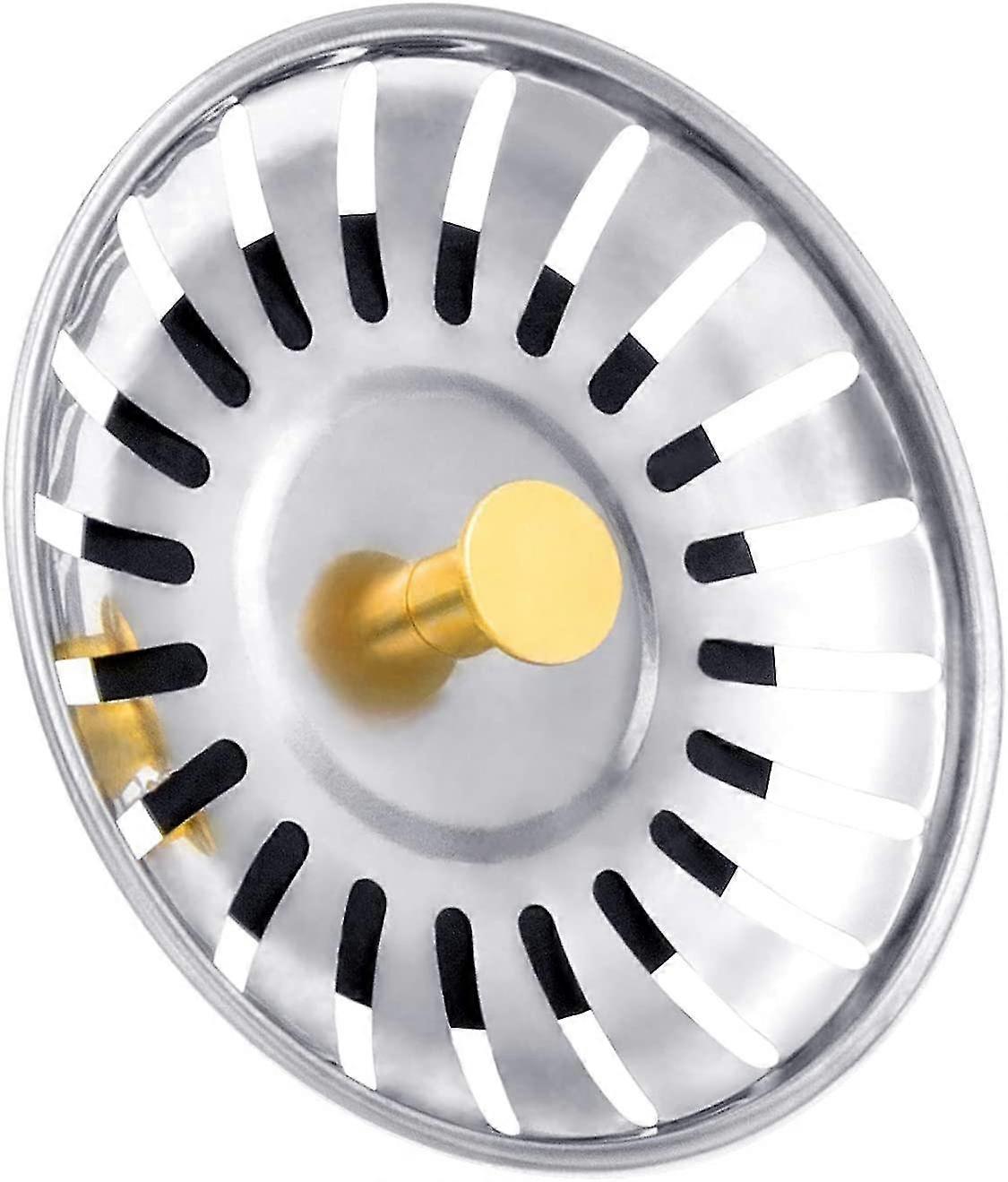 7.8cm Diameter Stainless Steel Sink Strainer Kitchen Sink Drainer Plug Silver