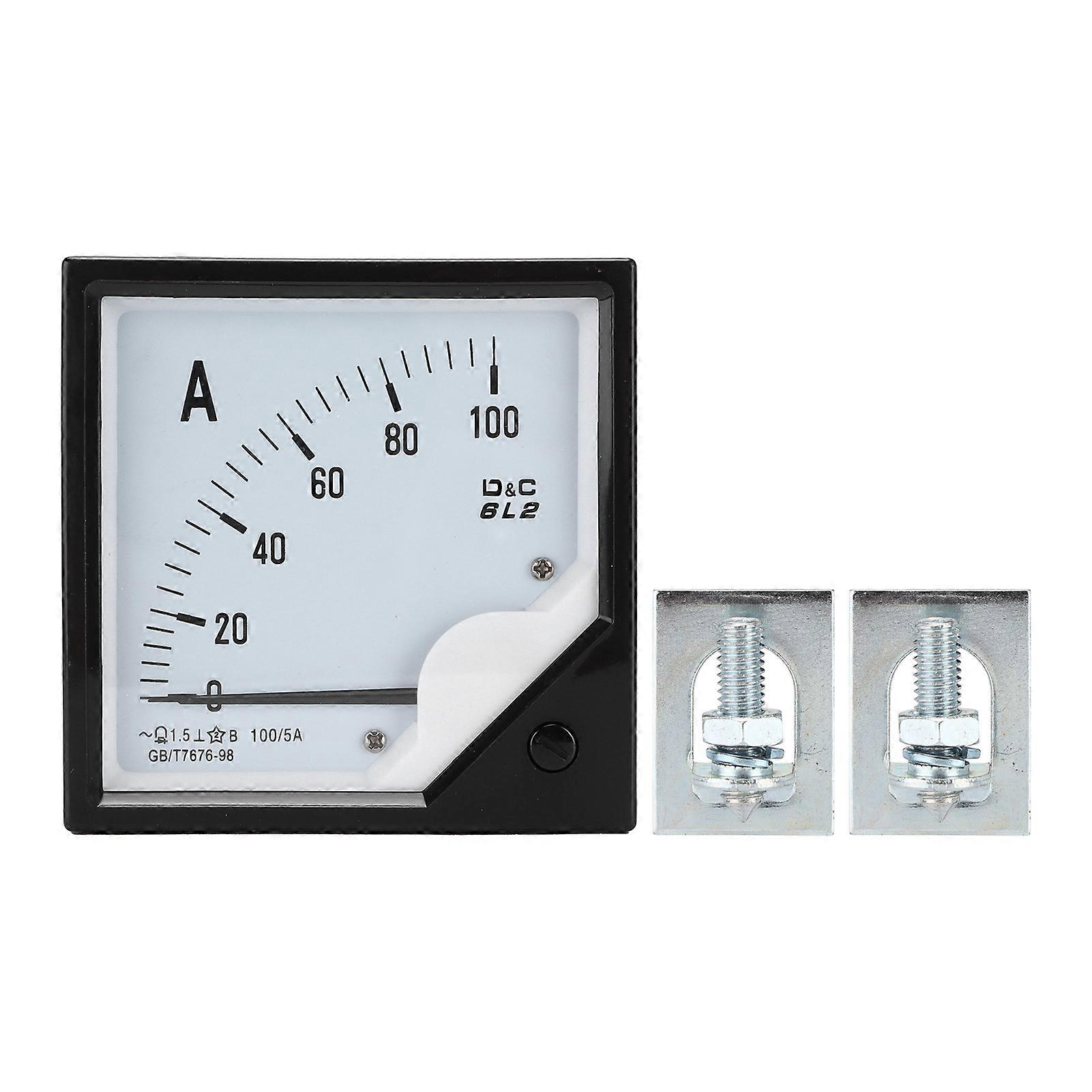 6L2 100A/5A Analog Panel Ammeter Gauge Pointer Current Meter for Chemical Industry