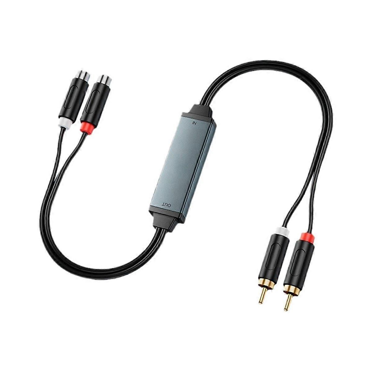3.5mm Audio Isolator Audio Common Ground Isolator Aux Noise Reduction Filter with 2/2 Audio Cable f