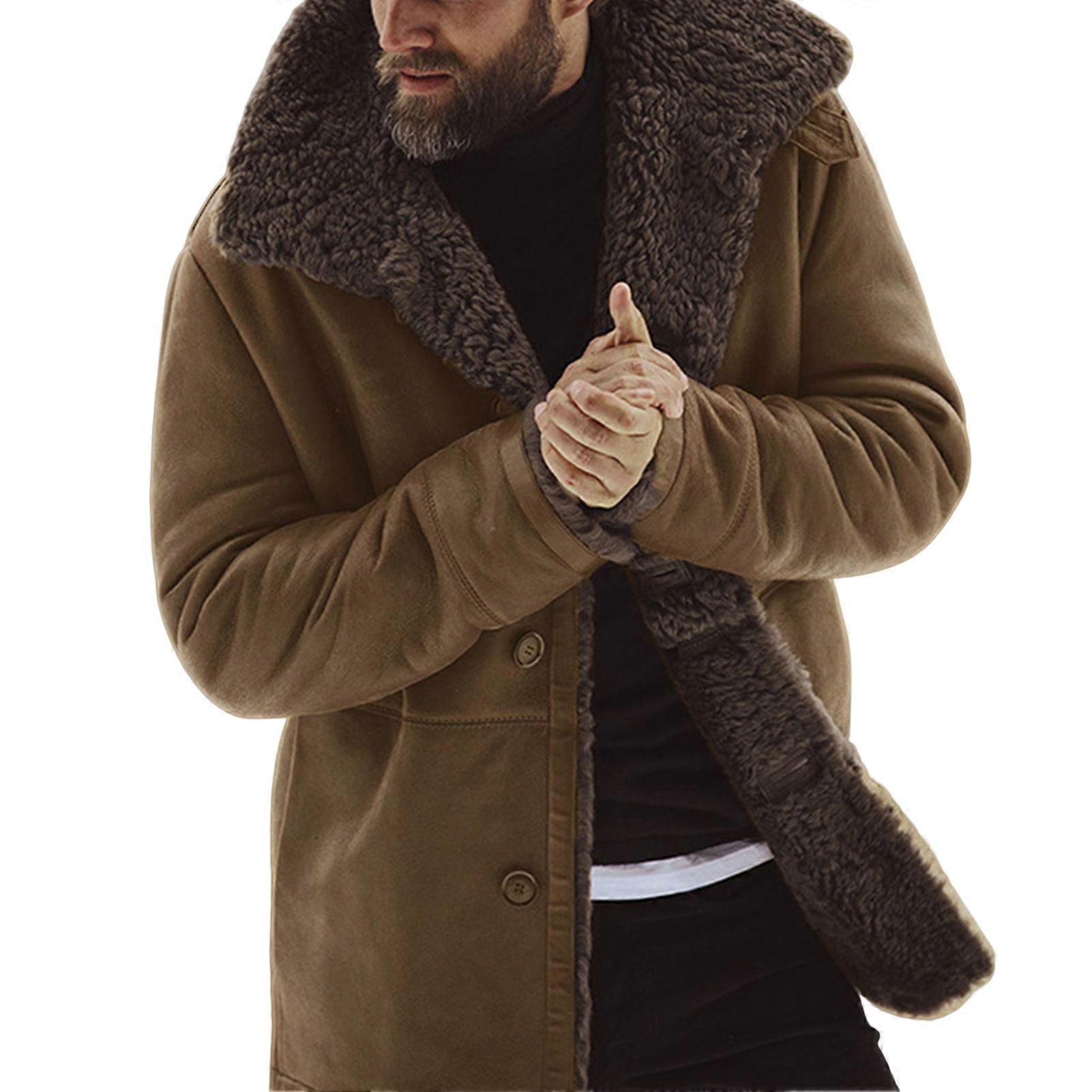 Autumn & Winter Men\'s Warm Coat Neat and Smooth Stitching Jacket for Keeping Warm in Winter and Spring