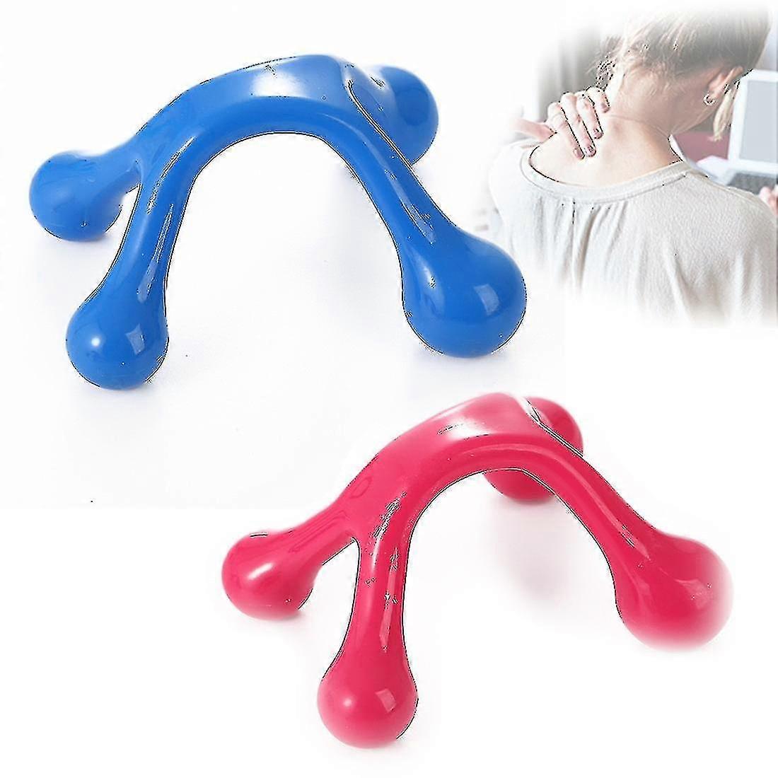 Four Point Manual Massage Tool, Small Handheld Massager Tool For Women And Men, Portable Palm Shaped Mini Massager Deep