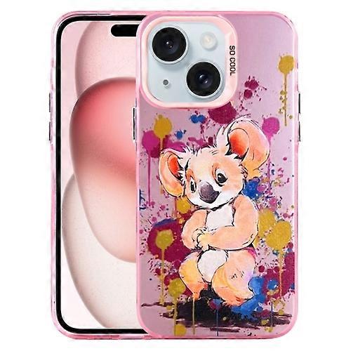 For iPhone 15 Animal Pattern PC Mobile Phone Case