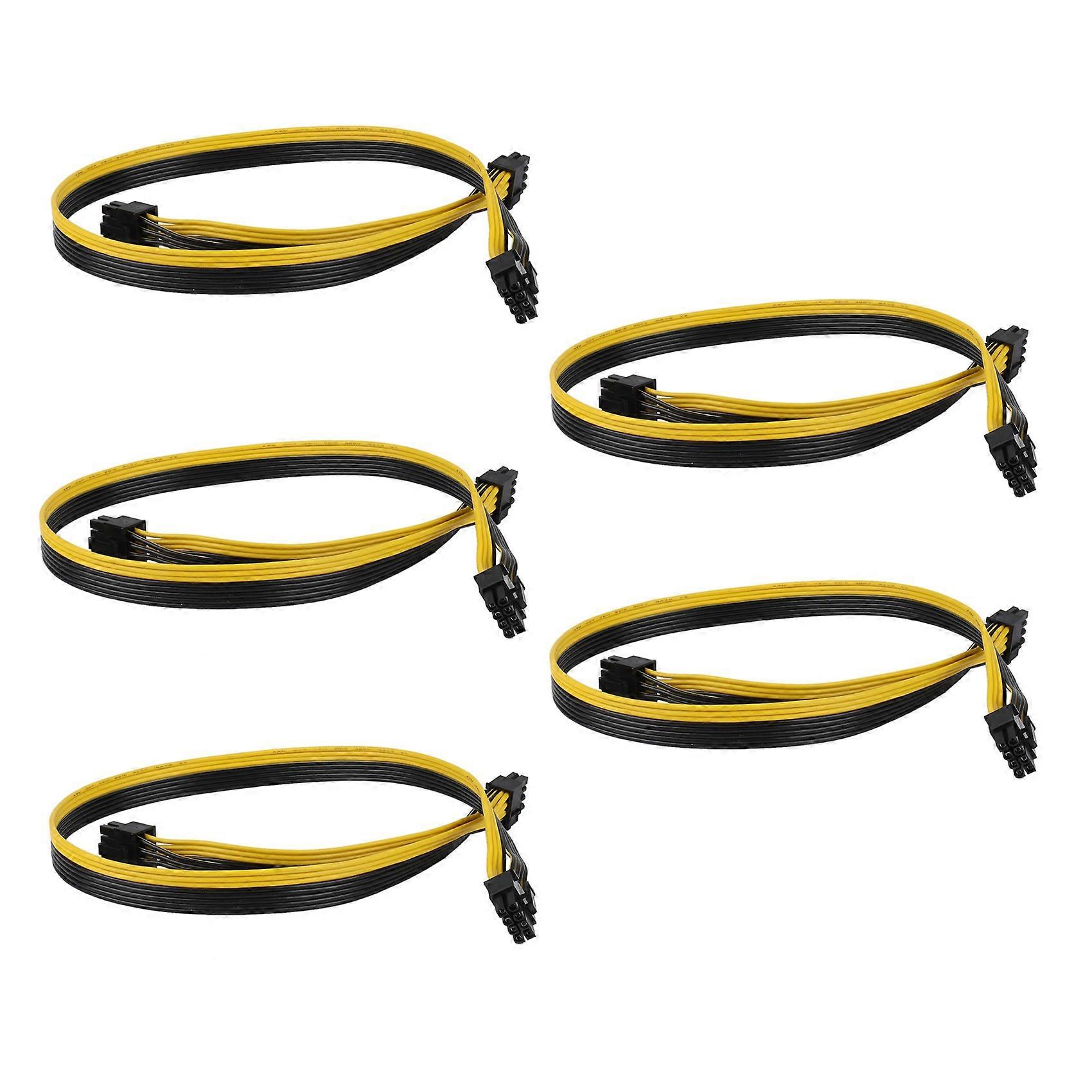 5Pcs PCI-E 8Pin to Dual 6+2 Pin Power Supply Cable PCIE 6+2Pin Male to 8 Pin Male for / Modular PSU