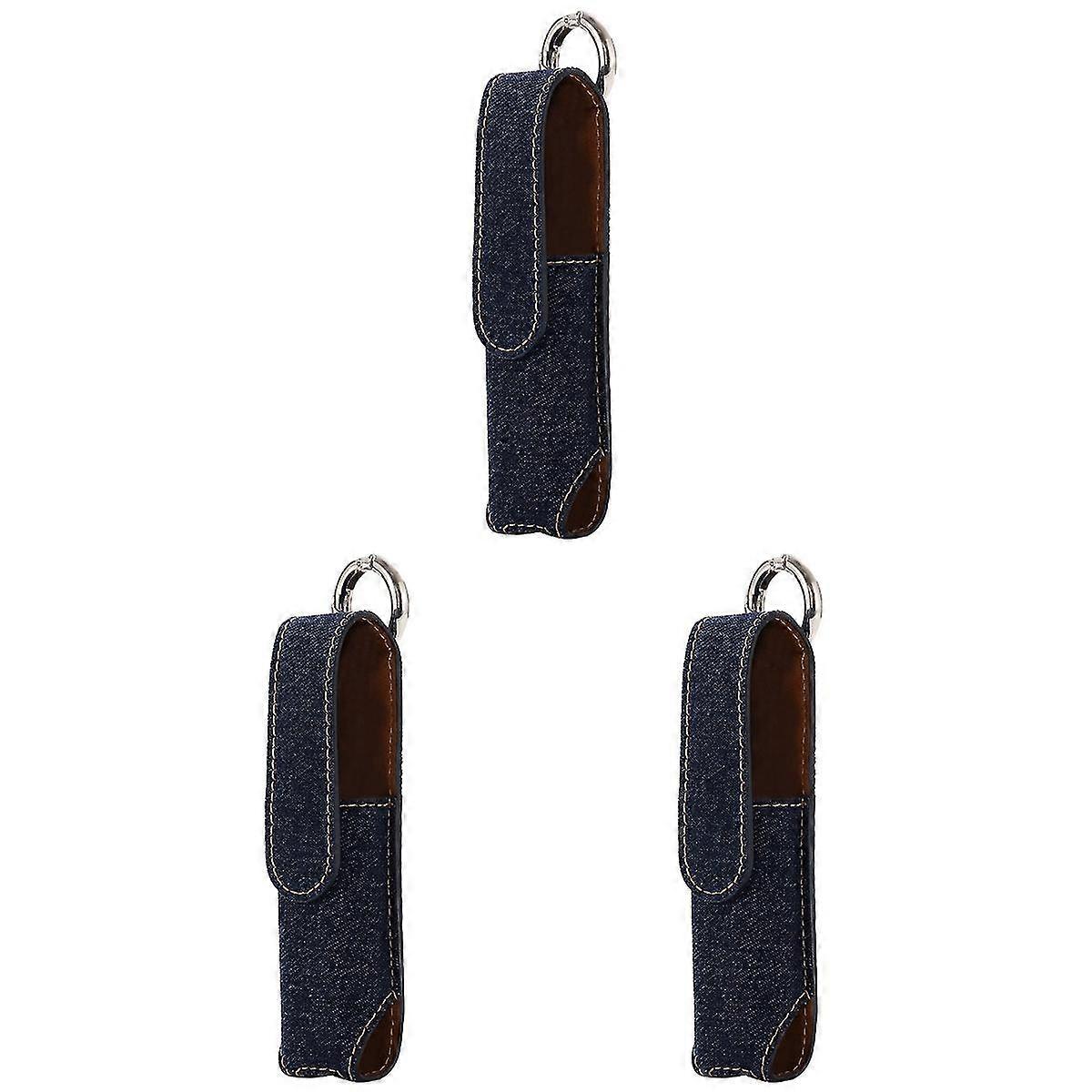 3pcs Cigarette Case Leather Protective Cover Electronic Cigarette Supplies Accessory