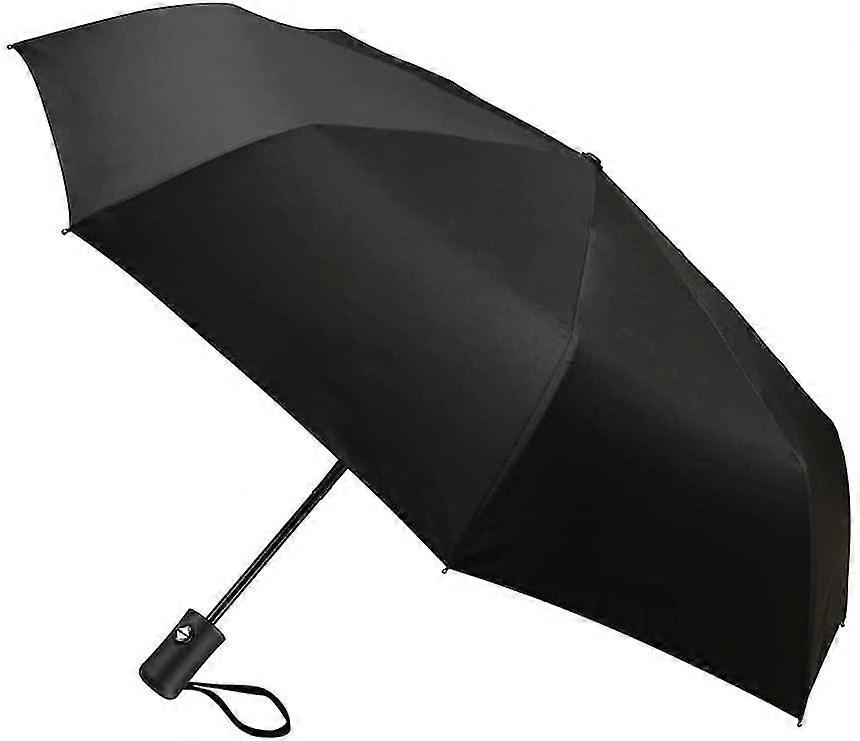 Yaju Umbrella,classic Windproof Automatic Folding Compact Travel Umbrella One Button Auto Open And Close Black1pcs