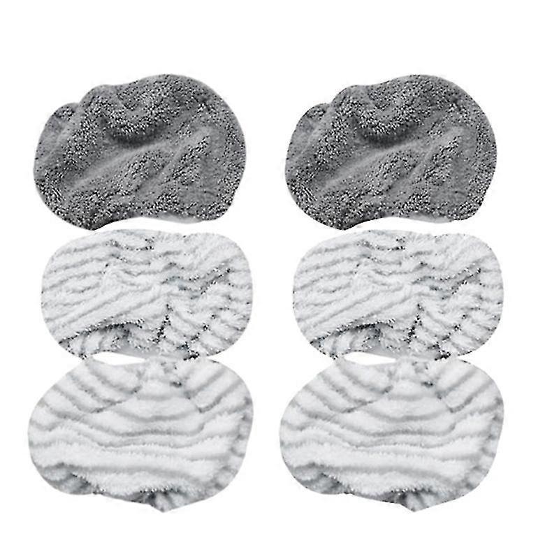 6 Pack Microfibre Cloth Pads Replacement for Clean&Steam ZR005801 Cleaner Accessory,Washable and Reusable