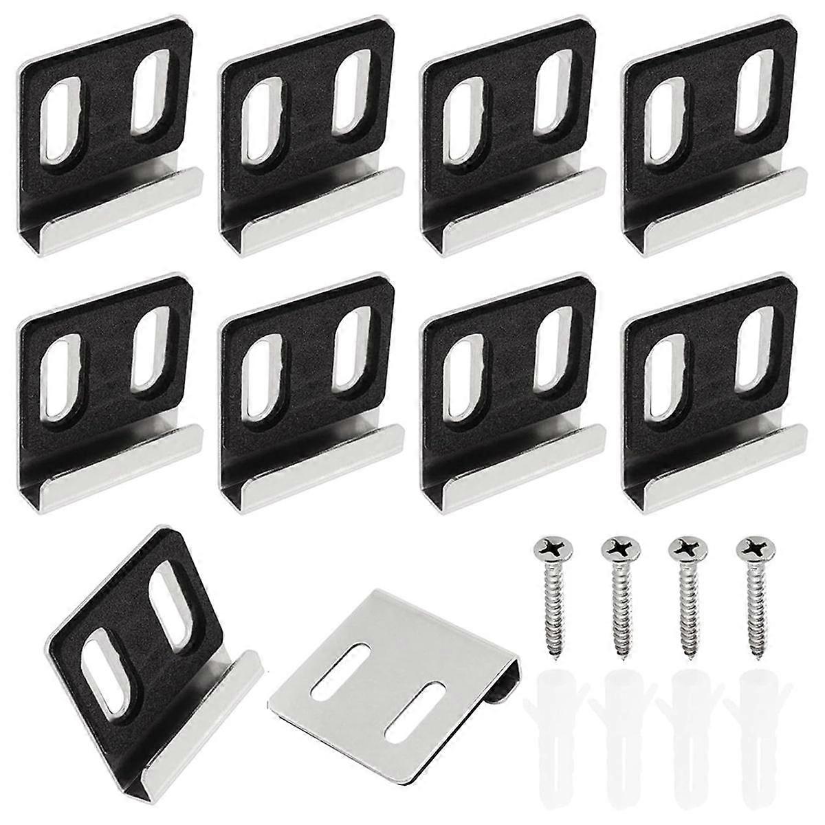 10pcs Heavy Duty Mirror Hanging Kit, Heavy Mirror Mounting Hardware Mirror Clips for Wall Mounting