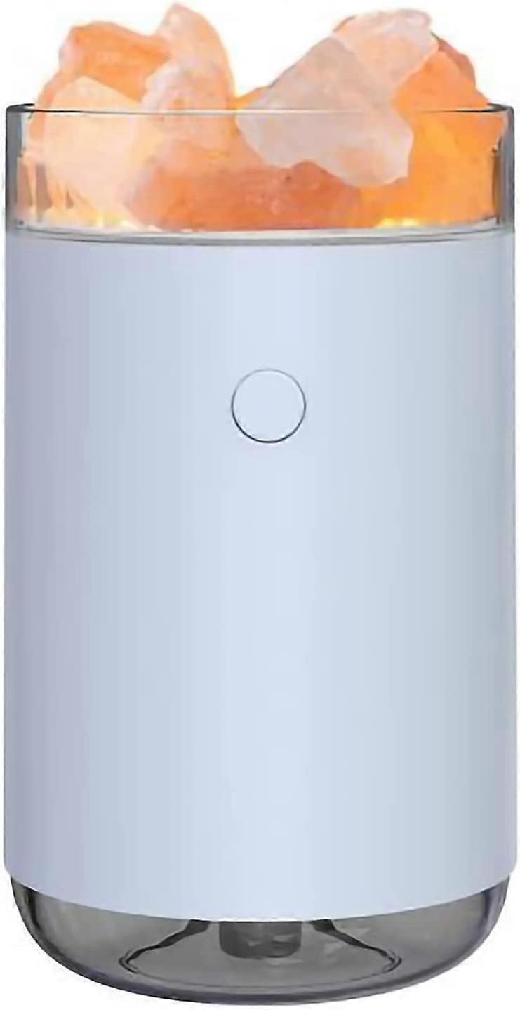 260mL Crystal Salt Stone Humidifier Colorful Light Mist Humidifier Portable Quiet USB Essential Oil Diffuser Cool Mist Air Humidifier for Desktop Home