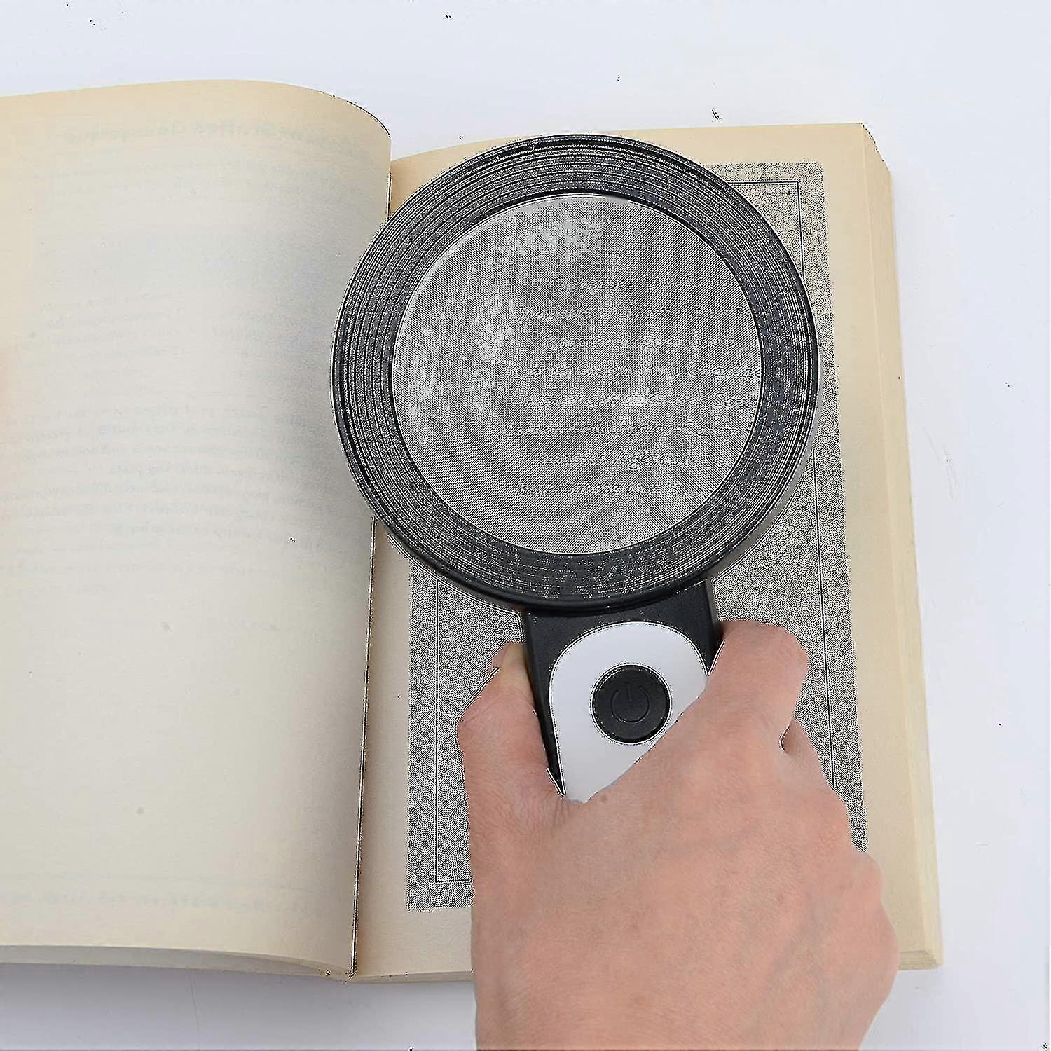 Magnifier With Light, 30x Large Portable Magnifying Glass-