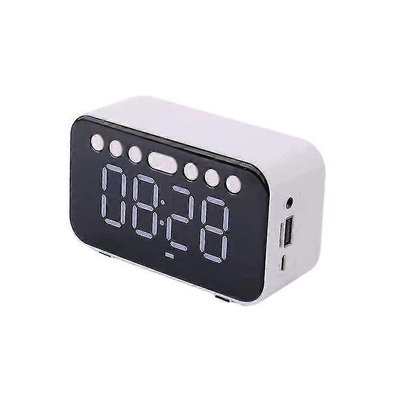 Bluetoothwireless Multifunction Led Screen Display Speake1pcswhite