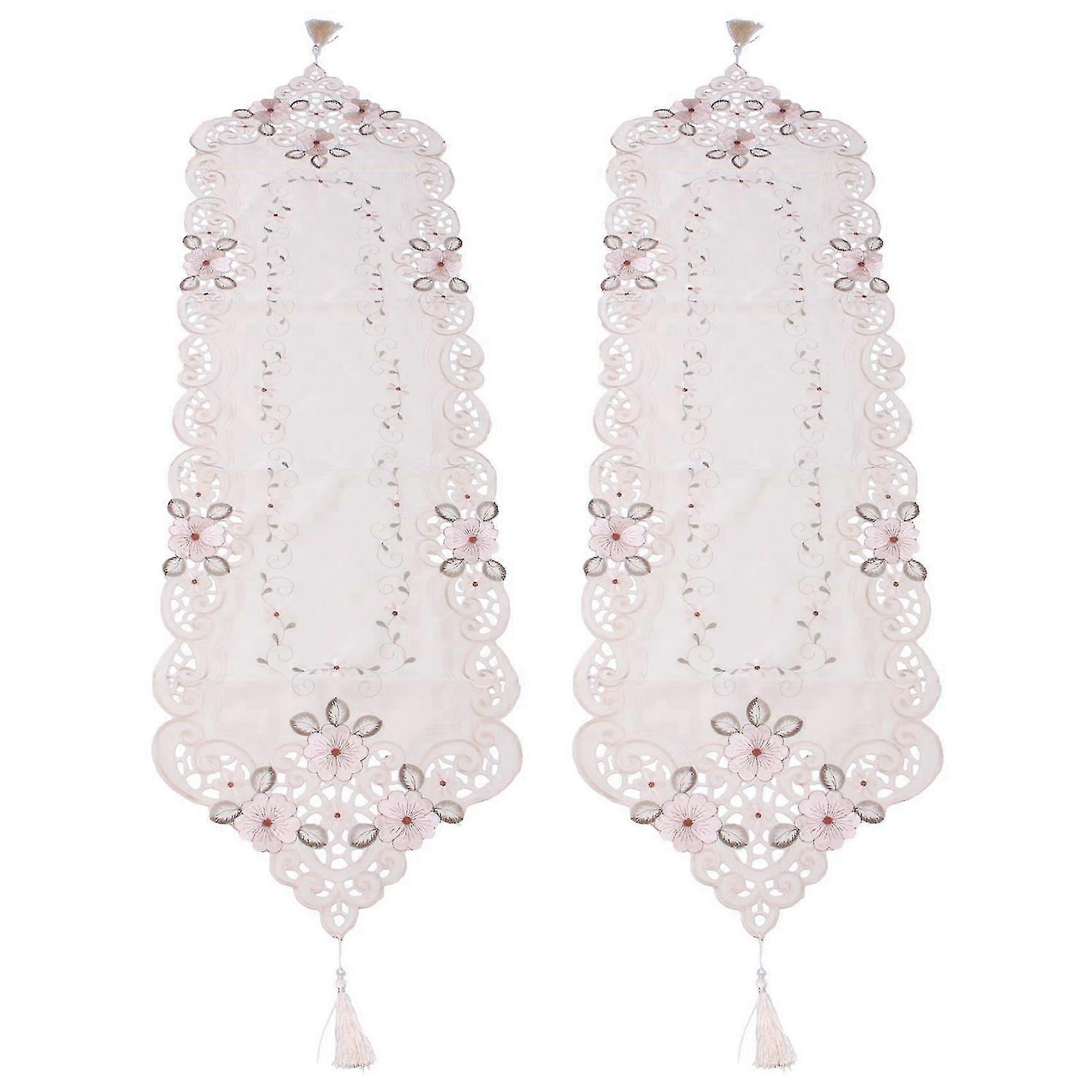 Table Runner Embroidered Floral Table Cloth Pattern:#2 40x150cm