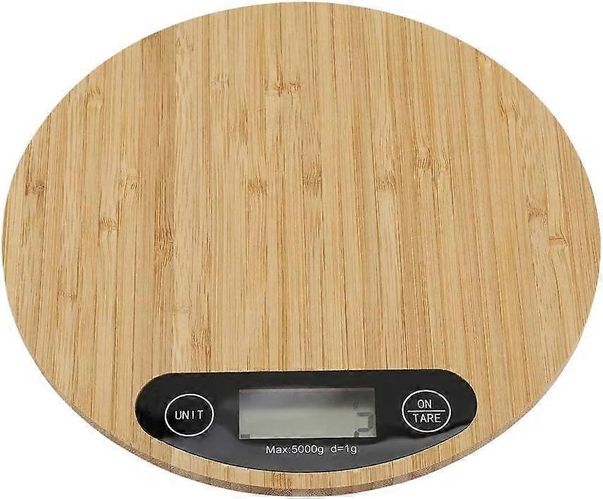 Bamboo Kitchen Scale 5kg/1g High Accuracy Digital Food Scale