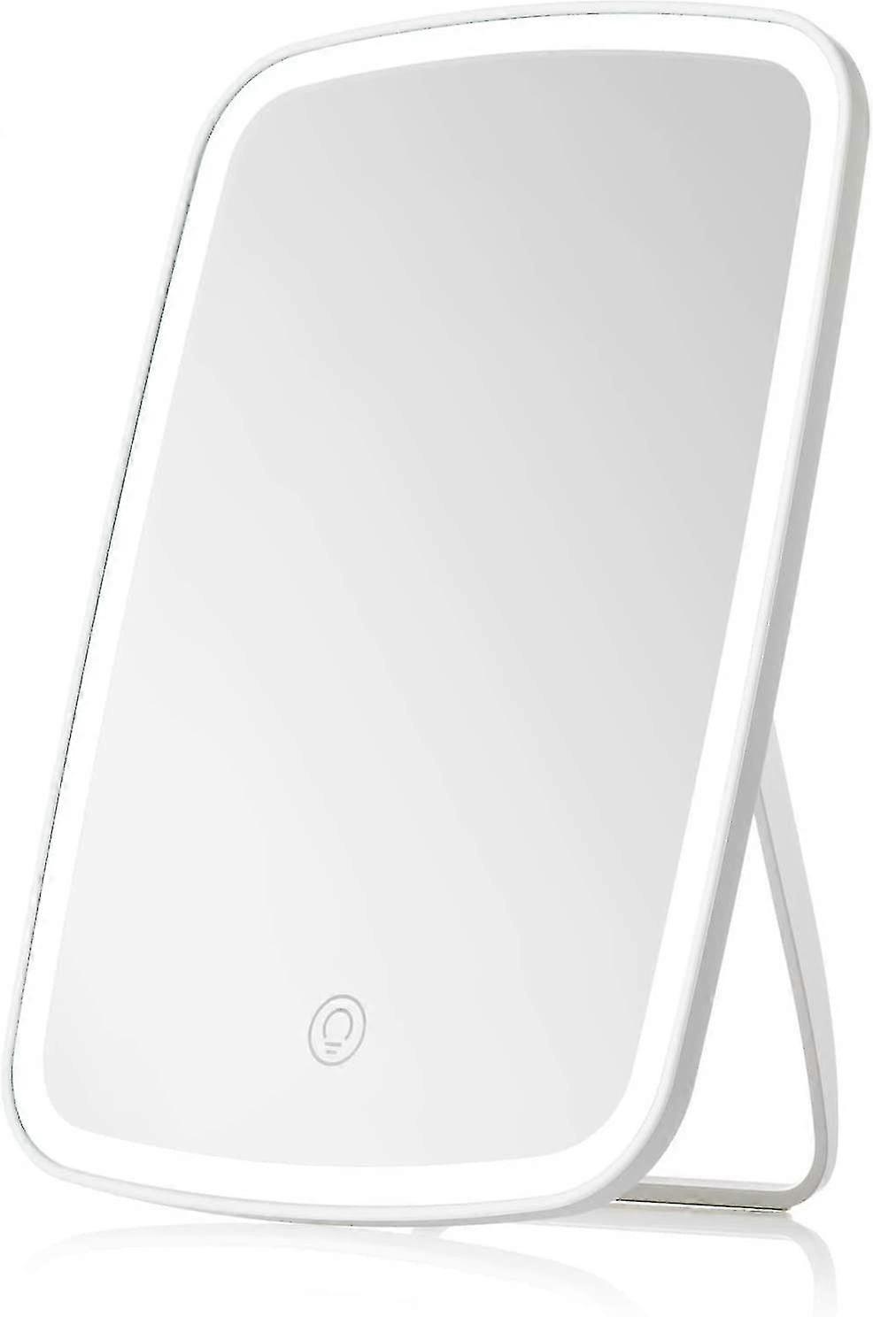 Makeup Mirror Touch Screen Vanity Mirror With Led Brightness Adjustable Portable Usb Rechargeable