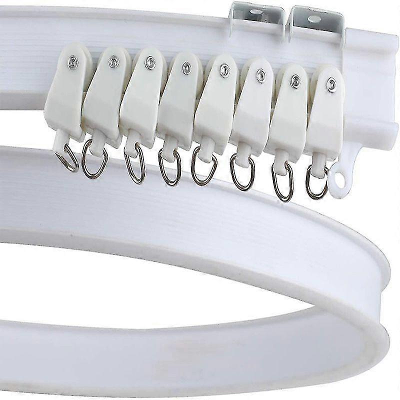 16.4 Ft Bendable Curtain Track Ceiling Mounted Straight Curved Ceiling Track Set Top Side Mounting Ceiling For Installation