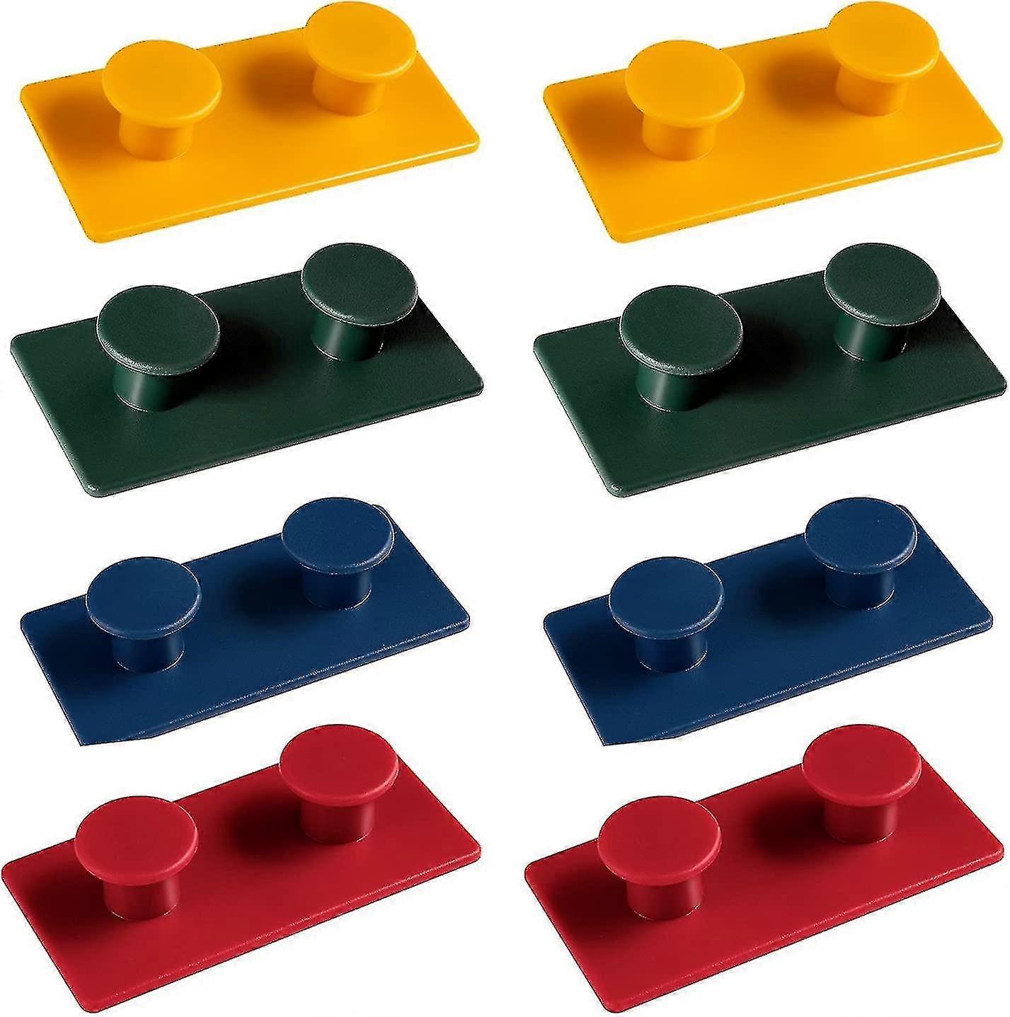 8Pcs Self-Adhesive Plastic Wall Hook